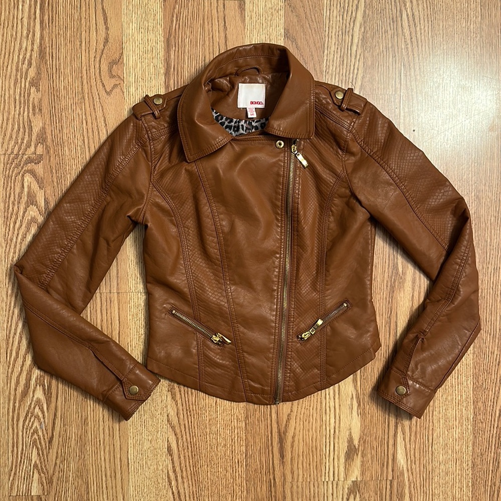 BONGO Brown Leather Jacket (S)